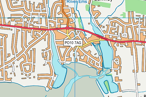 PO10 7AG map - OS VectorMap District (Ordnance Survey)