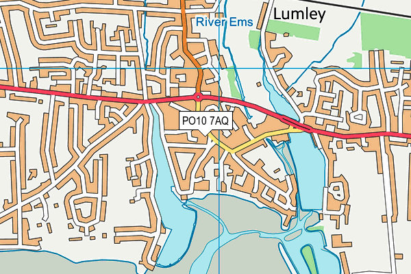 PO10 7AQ map - OS VectorMap District (Ordnance Survey)