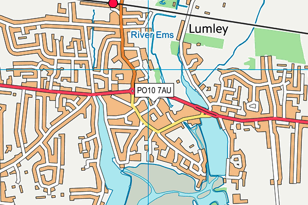 PO10 7AU map - OS VectorMap District (Ordnance Survey)