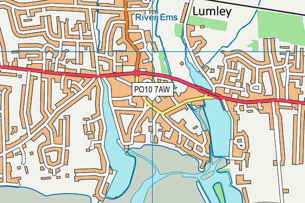 PO10 7AW map - OS VectorMap District (Ordnance Survey)
