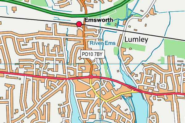 PO10 7BY map - OS VectorMap District (Ordnance Survey)