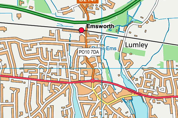 PO10 7DA map - OS VectorMap District (Ordnance Survey)