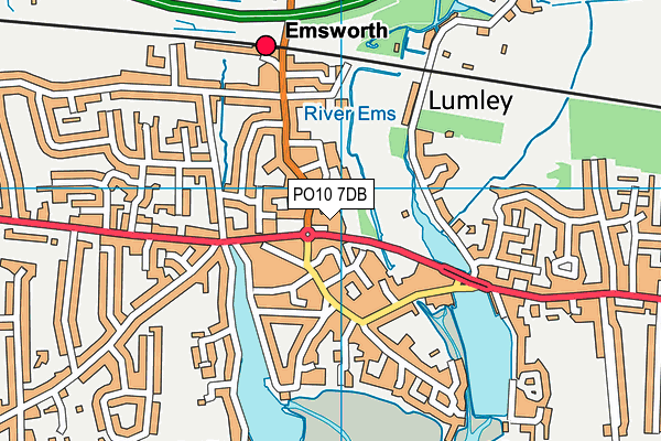 PO10 7DB map - OS VectorMap District (Ordnance Survey)