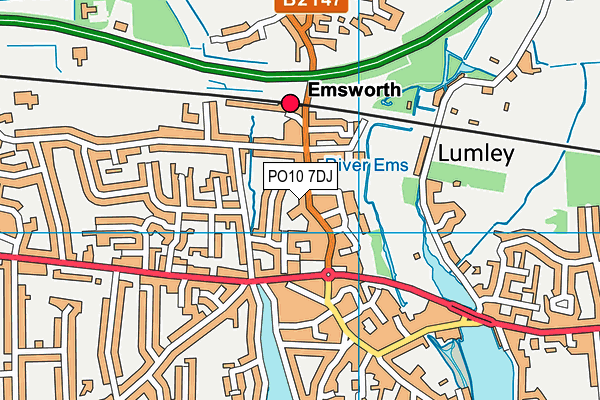 PO10 7DJ map - OS VectorMap District (Ordnance Survey)