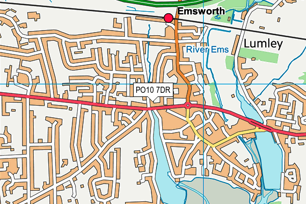 PO10 7DR map - OS VectorMap District (Ordnance Survey)
