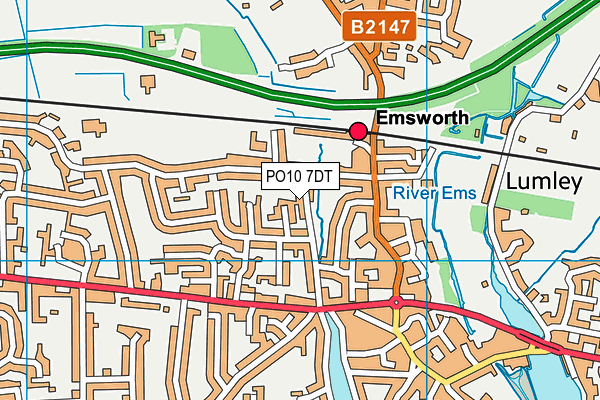 PO10 7DT map - OS VectorMap District (Ordnance Survey)