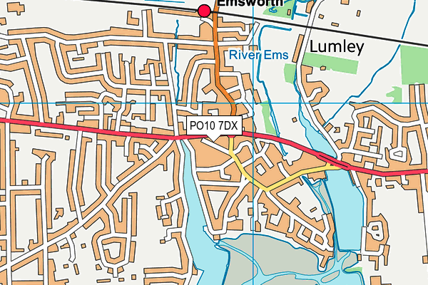PO10 7DX map - OS VectorMap District (Ordnance Survey)