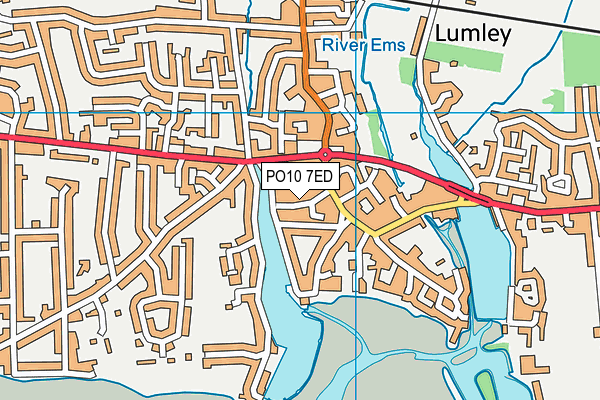 PO10 7ED map - OS VectorMap District (Ordnance Survey)