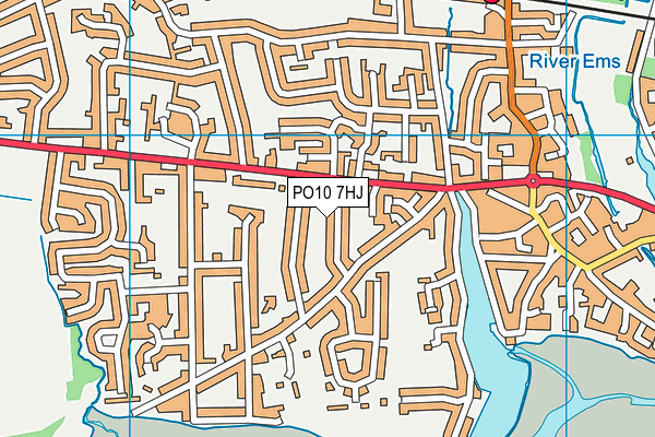 PO10 7HJ map - OS VectorMap District (Ordnance Survey)