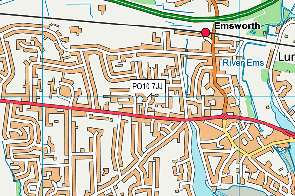 PO10 7JJ map - OS VectorMap District (Ordnance Survey)