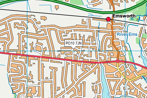 PO10 7JN map - OS VectorMap District (Ordnance Survey)