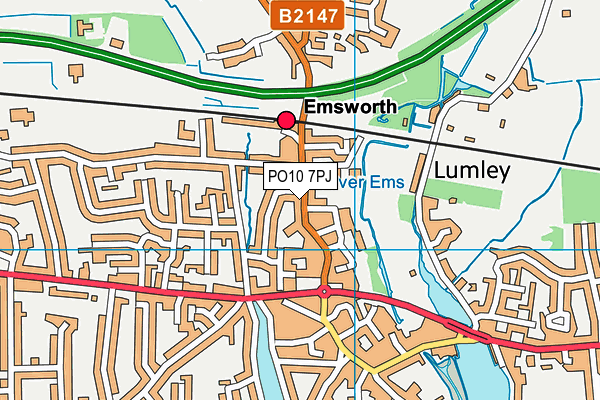 PO10 7PJ map - OS VectorMap District (Ordnance Survey)
