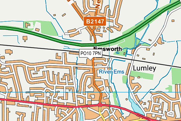 PO10 7PN map - OS VectorMap District (Ordnance Survey)