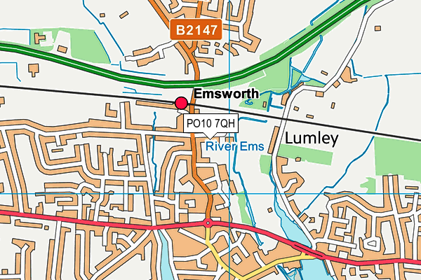 PO10 7QH map - OS VectorMap District (Ordnance Survey)