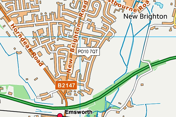 PO10 7QT map - OS VectorMap District (Ordnance Survey)