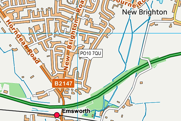 PO10 7QU map - OS VectorMap District (Ordnance Survey)