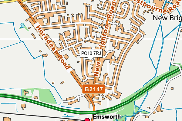 PO10 7RJ map - OS VectorMap District (Ordnance Survey)