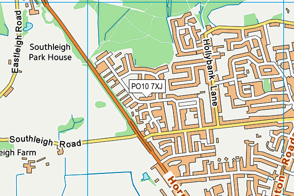 PO10 7XJ map - OS VectorMap District (Ordnance Survey) PO10 7XJ map - OS VectorMap District (Ordnance Survey)
