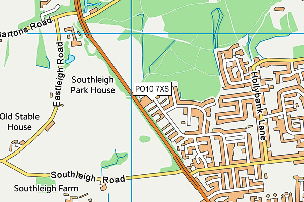 PO10 7XS map - OS VectorMap District (Ordnance Survey) PO10 7XS map - OS VectorMap District (Ordnance Survey)