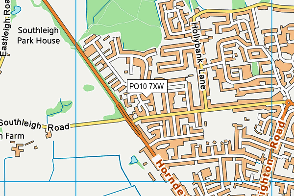PO10 7XW map - OS VectorMap District (Ordnance Survey) PO10 7XW map - OS VectorMap District (Ordnance Survey)