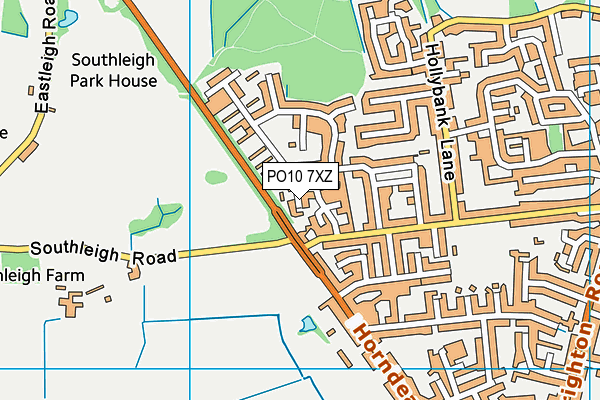 PO10 7XZ map - OS VectorMap District (Ordnance Survey) PO10 7XZ map - OS VectorMap District (Ordnance Survey)