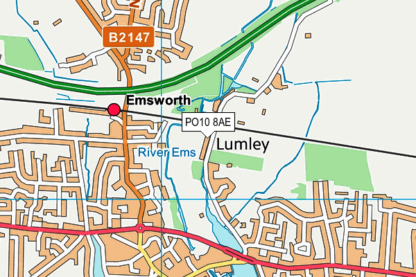 PO10 8AE map - OS VectorMap District (Ordnance Survey)