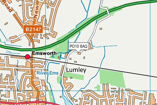 PO10 8AQ map - OS VectorMap District (Ordnance Survey)