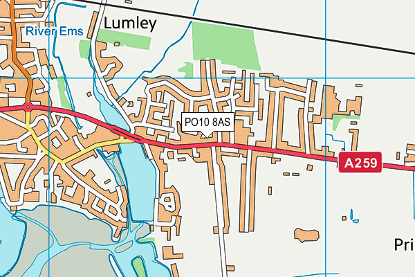 PO10 8AS map - OS VectorMap District (Ordnance Survey)