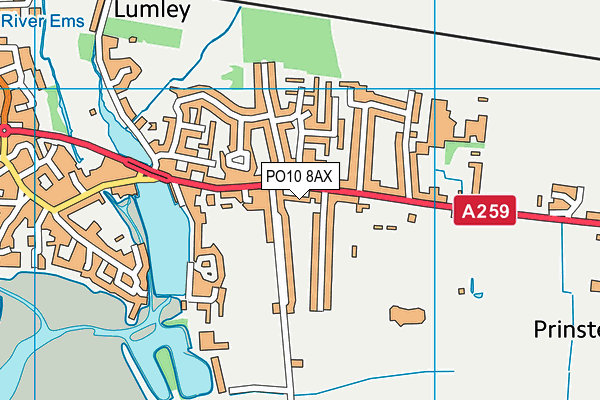PO10 8AX map - OS VectorMap District (Ordnance Survey)