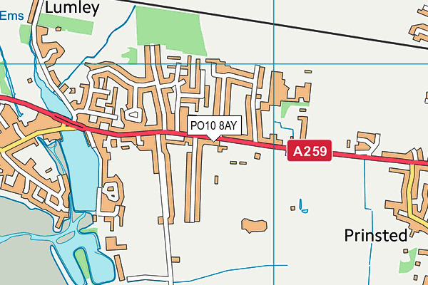 PO10 8AY map - OS VectorMap District (Ordnance Survey)