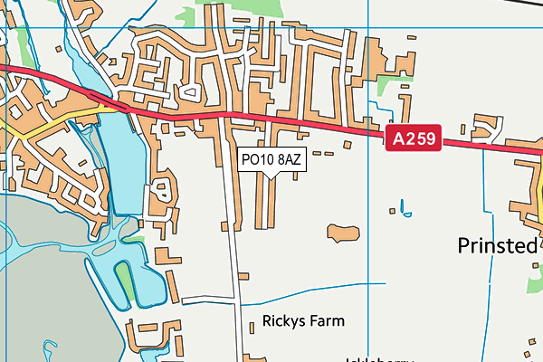 PO10 8AZ map - OS VectorMap District (Ordnance Survey)