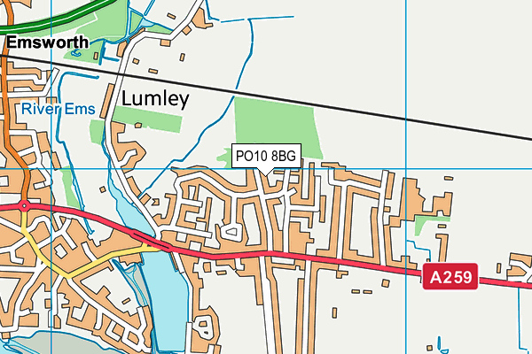 PO10 8BG map - OS VectorMap District (Ordnance Survey)