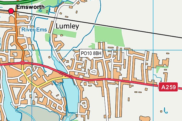 PO10 8BH map - OS VectorMap District (Ordnance Survey)