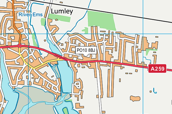 PO10 8BJ map - OS VectorMap District (Ordnance Survey)