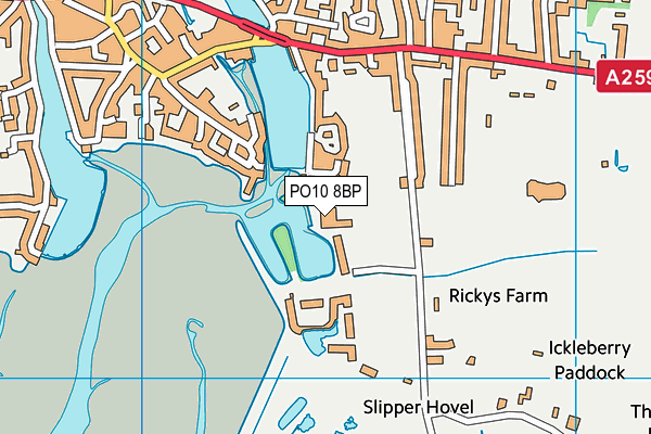 PO10 8BP map - OS VectorMap District (Ordnance Survey)