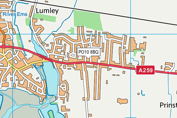 PO10 8BQ map - OS VectorMap District (Ordnance Survey)
