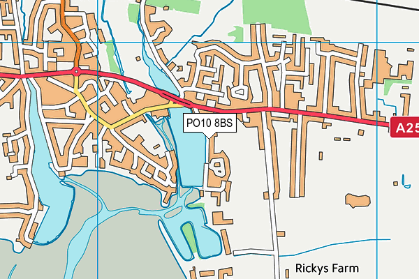PO10 8BS map - OS VectorMap District (Ordnance Survey)