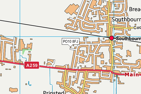 PO10 8FJ map - OS VectorMap District (Ordnance Survey) PO10 8FJ map - OS VectorMap District (Ordnance Survey)