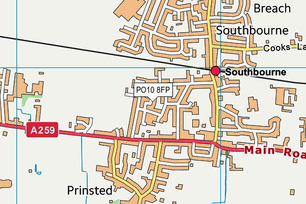 PO10 8FP map - OS VectorMap District (Ordnance Survey)