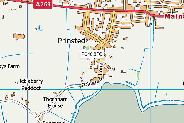 PO10 8FQ map - OS VectorMap District (Ordnance Survey)