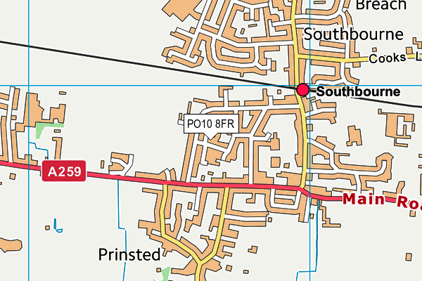 PO10 8FR map - OS VectorMap District (Ordnance Survey)
