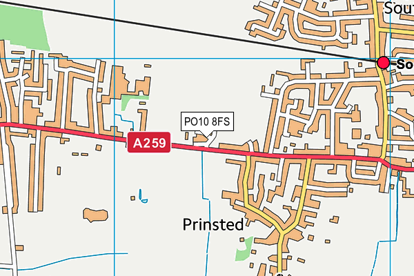 PO10 8FS map - OS VectorMap District (Ordnance Survey)
