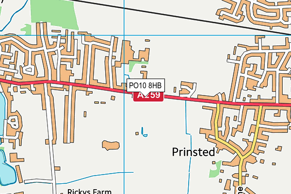 PO10 8HB map - OS VectorMap District (Ordnance Survey)
