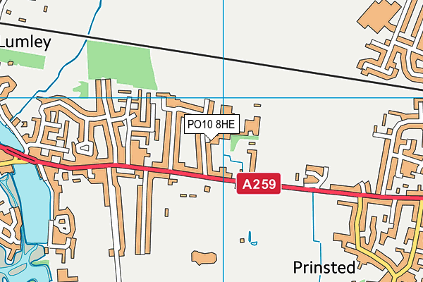PO10 8HE map - OS VectorMap District (Ordnance Survey)