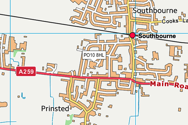 PO10 8HL map - OS VectorMap District (Ordnance Survey)
