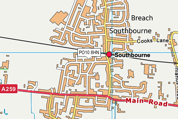 PO10 8HN map - OS VectorMap District (Ordnance Survey) PO10 8HN map - OS VectorMap District (Ordnance Survey)