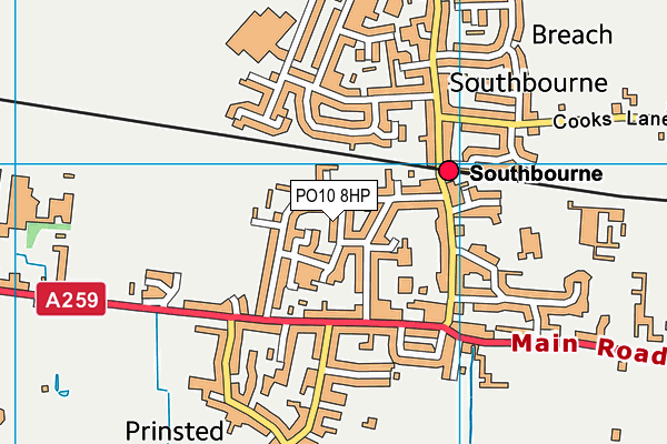 PO10 8HP map - OS VectorMap District (Ordnance Survey)