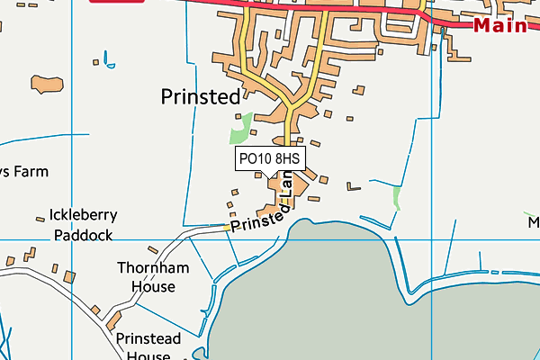 PO10 8HS map - OS VectorMap District (Ordnance Survey) PO10 8HS map - OS VectorMap District (Ordnance Survey)