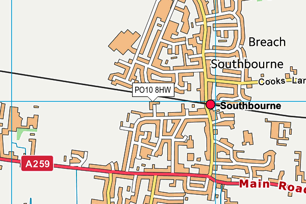 PO10 8HW map - OS VectorMap District (Ordnance Survey) PO10 8HW map - OS VectorMap District (Ordnance Survey)