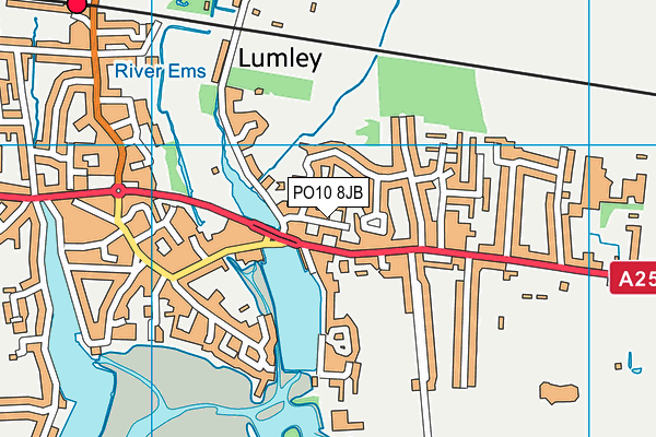 PO10 8JB map - OS VectorMap District (Ordnance Survey)
